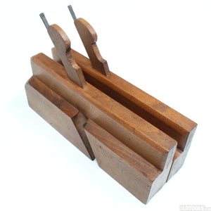 2x Old Buck Wooden Ogee Planes (Beech)