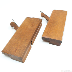 2x Old Buck Wooden Ogee Planes (Beech)