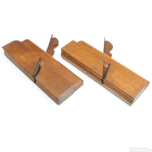 2x Old Buck Wooden Ogee Planes (Beech)