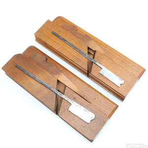 2x Old Buck Wooden Ogee Planes (Beech)