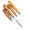 4x Old Small Wood Carving Tools (Boxwood, Mahogany) - OldTools.co.uk