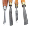 4x Old Small Wood Carving Tools (Boxwood, Mahogany) - OldTools.co.uk