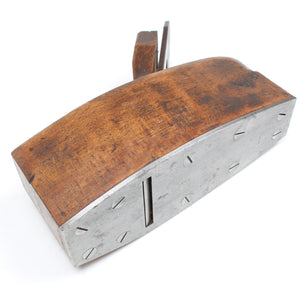 Old Steel Soled Wooden Smoothing Plane (Beech) - OldTools.co.uk