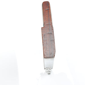 Old Steel Soled Wooden Hollow Plane (Beech) - OldTools.co.uk