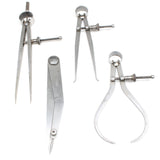 5x Old Moore & Wright Calipers, Dividers, Depth Gauge - OldTools.co.uk