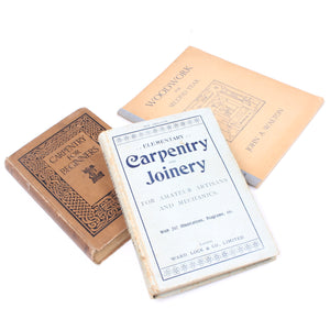3x Old Beginner Carpentry / Woodwork Books