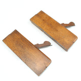 2x Old Moseley (New St Square) Wooden Planes - Bead - 1/4", 1/2" (Beech) - OldTools.co.uk