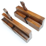 2x Old Moseley (New St) Wooden Planes - Torus Bead - 5/8", 7/8" (Beech) - OldTools.co.uk