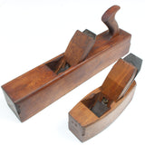 Old Wooden Jack Plane and Wooden Smoothing Plane (Beech) - OldTools.co.uk