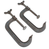 2x Old Ward & Payne G-Clamps - 6" - OldTools.co.uk