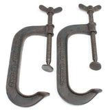 2x Old Ward & Payne G-Clamps - 6" - OldTools.co.uk