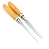 2x Old Marples Sash Mortice Chisels – 1/4", 1/2" (Boxwood) - OldTools.co.uk