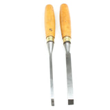 2x Old Marples Sash Mortice Chisels – 1/4", 1/2" (Boxwood) - OldTools.co.uk