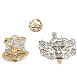 3x Old Egypt Cap Badges - OldTools.co.uk