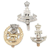 3x Old Yorkshire / Lancashire Cap Badges - OldTools.co.uk