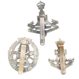 3x Old Yorkshire / Lancashire Cap Badges - OldTools.co.uk