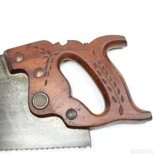 Old Eagle Decorative Carved Handle Hand Saw - 26” - 8tpi (Beech) - OldTools.co.uk
