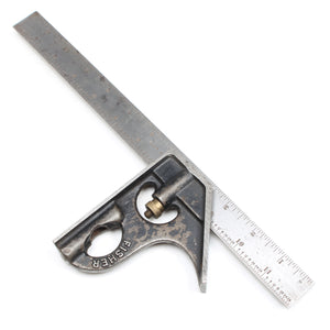 Old Fisher Combination Square - 12" - OldTools.co.uk
