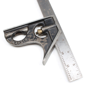 Old Fisher Combination Square - 12" - OldTools.co.uk