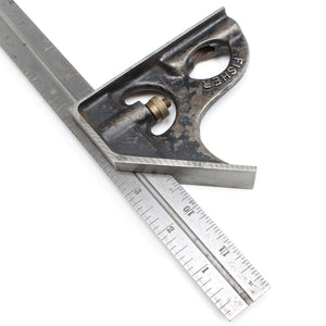 Old Fisher Combination Square - 12" - OldTools.co.uk