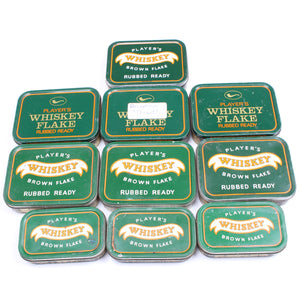10x Old Player's Whisky Tobacco Tins - OldTools.co.uk