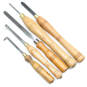 5x Old Small Wood-Turning Tools - UK ONLY - OldTools.co.uk