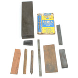 Old Sharpening Stone and Various Shaped Sharpening Stones - OldTools.co.uk