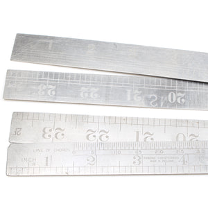 2x Old Folding Steel Rules - 24" / 2ft - OldTools.co.uk