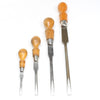 4x Old Wooden Handled Screwdrivers (Beech) - OldTools.co.uk