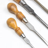 4x Old Wooden Handled Screwdrivers (Beech) - OldTools.co.uk