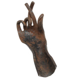 hand sculpture fingers crossed
