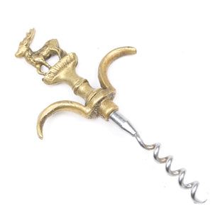 Vintage Brass Stag Corkscrew