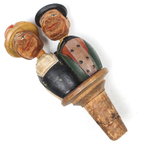 Vintage Couple Cork Bottle Stopper