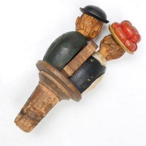 Vintage Couple Cork Bottle Stopper