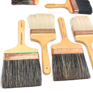 Old Large Pure Bristle Paintbrushes / Brushes / Dusting Brushes