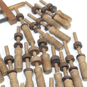 30x Old Wooden Clamps / Violin Clamps
