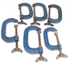 6x Old Record G-Clamps - 4", 5", 6"