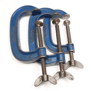 6x Old Record G-Clamps - 4", 5", 6"