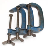 6x Old Record G-Clamps - 4", 5", 6"
