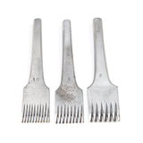 3x Old Leatherworker Pricking Irons - No. 6, 8, 10