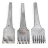3x Old Leatherworker Pricking Irons - No. 6, 8, 10