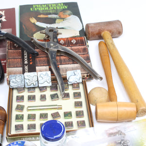Old Leather-Worker Tools, Books & Accessories