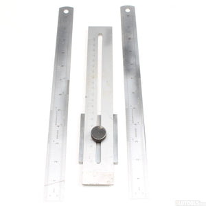 Steel Rules and Sliding Depth Rule - 12" & 200mm