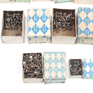 Many Boxes Of Nettlefold Steel Slotted Screws (CSK) - Sizes 4, 6, 7, 8