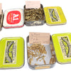 4x Tins Of Brass Slotted Screws (CSK) - 4x1", 4x1 1/4", 4x1 1/2", 6x1 1/2" (400+ screws)