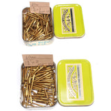 4x Tins Of Brass Slotted Screws (CSK) - 8x2", 8x1 3/4", 8x3/4" (200+ screws)
