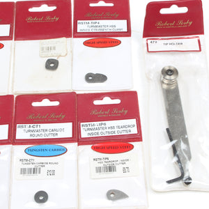 Sorby Wood-Turning Tool Tips / Cutters & Tip Holder - OldTools.co.uk