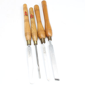 4x Old Wood-Turning Tools - UK ONLY - OldTools.co.uk