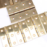 5x Copper Washered Brass Hinges, 4x Steel Washered Brass Hinges - OldTools.co.uk