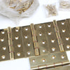 5x Copper Washered Brass Hinges, 4x Steel Washered Brass Hinges - OldTools.co.uk